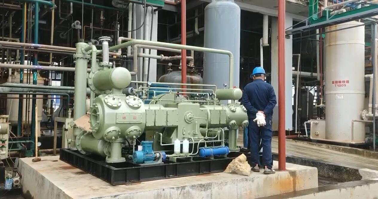 安徽德隆泰-氯化氢二氧化硫混合气压缩机运行现场